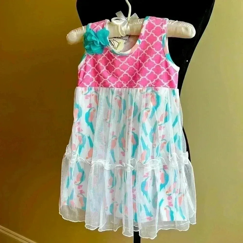 GIRLS FLAP HAPPY DRESS NWT SIZE 2